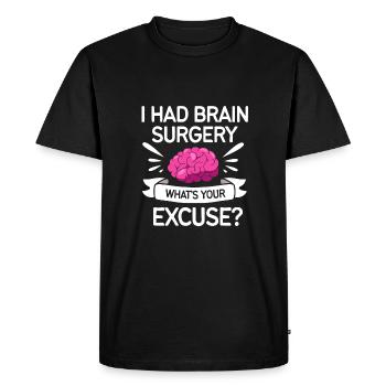 Tumeur cérébrale Tumeur Survivant du cancer du cerveau - T-shirt Premium bio Homme - noir - Devant - Nico (187cm)