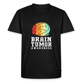 Tumeur cérébrale Tumeur Survivant du cancer du cerveau - T-shirt Premium bio Homme - noir - Devant - Nico (187cm)