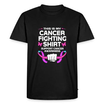 Thyroid cancer Thyroid cancer - Men's Premium Organic T-Shirt - black - Front - Nico (187cm)