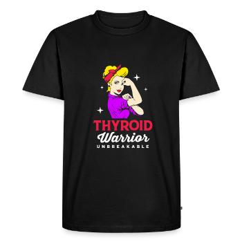 Thyroid cancer - Men's Premium Organic T-Shirt - black - Front - Nico (187cm)