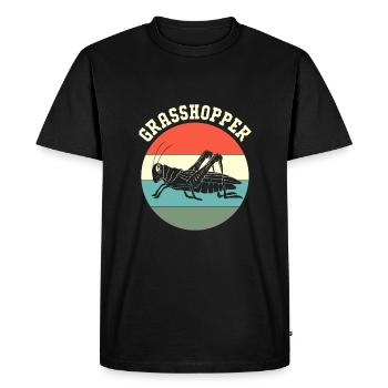 Sauterelle - T-shirt Premium bio Homme - noir - Devant - Nico (187cm)
