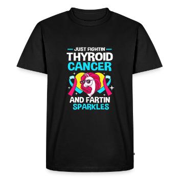 Thyroid cancer - Men's Premium Organic T-Shirt - black - Front - Nico (187cm)