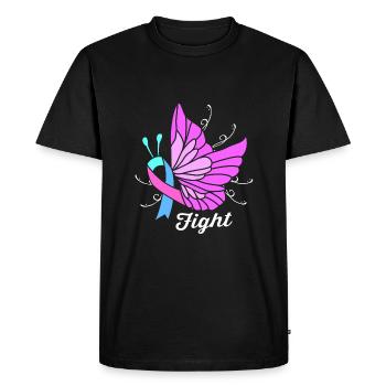 Thyroid cancer - Men's Premium Organic T-Shirt - black - Front - Nico (187cm)
