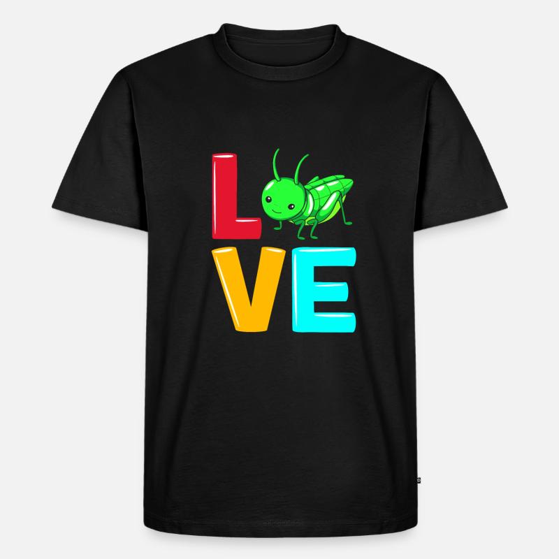 Heuschrecke - Männer Premium Bio T-Shirt - Schwarz