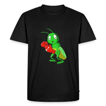 Grasshopper - Men's Premium Organic T-Shirt - black - Front - Nico (187cm)