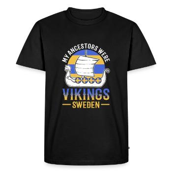 Suède Suédois - T-shirt Premium bio Homme - noir - Devant - Nico (187cm)