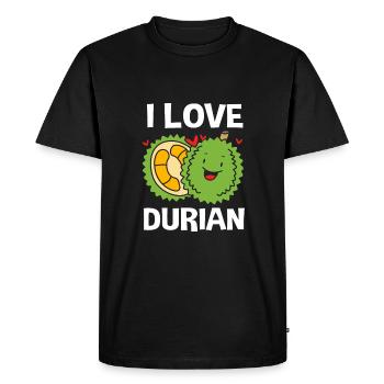 Thai Durian Fruit - Men's Premium Organic T-Shirt - black - Front - Nico (187cm)