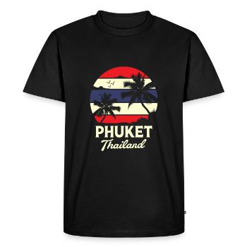 Thailand Thai Language - Men's Premium Organic T-Shirt - black - Front - Nico (187cm)