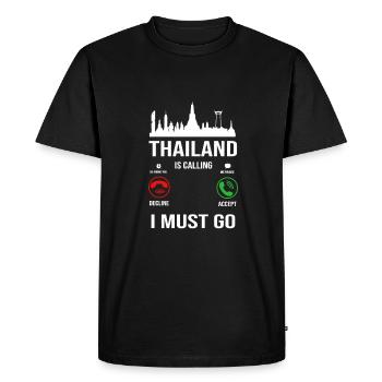 Thailand Thai Language - Men's Premium Organic T-Shirt - black - Front - Nico (187cm)