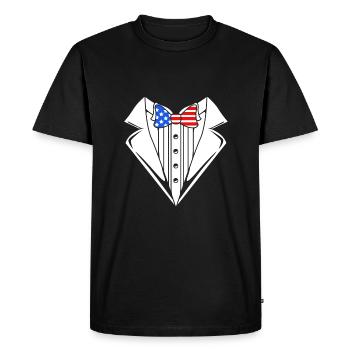 4 juillet Couleurs nationales Fête nationale des États-Unis - T-shirt Premium bio Homme - noir - Devant - Nico (187cm)