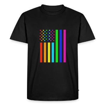 4 juillet Couleurs nationales Fête nationale des États-Unis - T-shirt Premium bio Homme - noir - Devant - Nico (187cm)