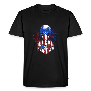 4 juillet Couleurs nationales Fête nationale des États-Unis - T-shirt Premium bio Homme - noir - Devant - Nico (187cm)