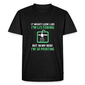 Impression 3D Impression Prototype - T-shirt Premium bio Homme - noir - Devant - Nico (187cm)