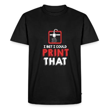 3D Printing - Men's Premium Organic T-Shirt - black - Front - Nico (187cm)