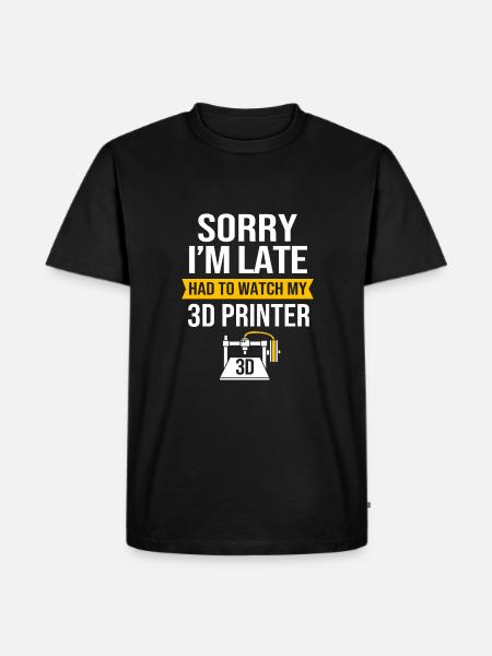 Impression 3D - T-shirt Premium bio Homme - noir