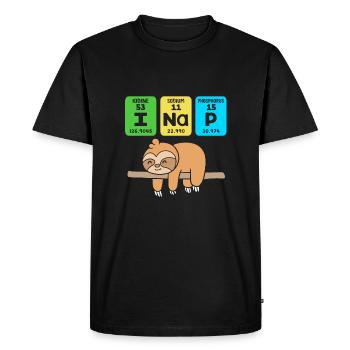 Paresse, paresse, paresse, matinal - T-shirt Premium bio Homme - noir - Devant - Nico (187cm)
