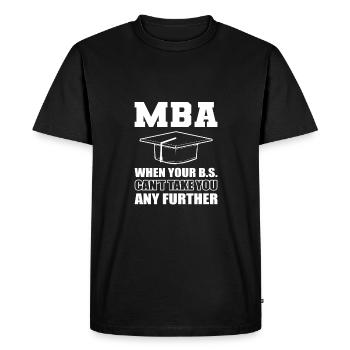 Cérémonie de remise des diplômes de maîtrise - T-shirt Premium bio Homme - noir - Devant - Nico (187cm)
