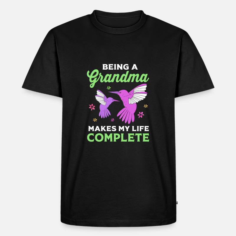 Kolibri - Männer Premium Bio T-Shirt - Schwarz