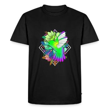 Colibri - T-shirt Premium bio Homme - noir - Devant - Nico (187cm)