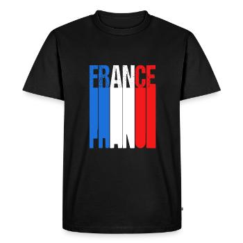 France - T-shirt Premium bio Homme - noir - Devant - Nico (187cm)
