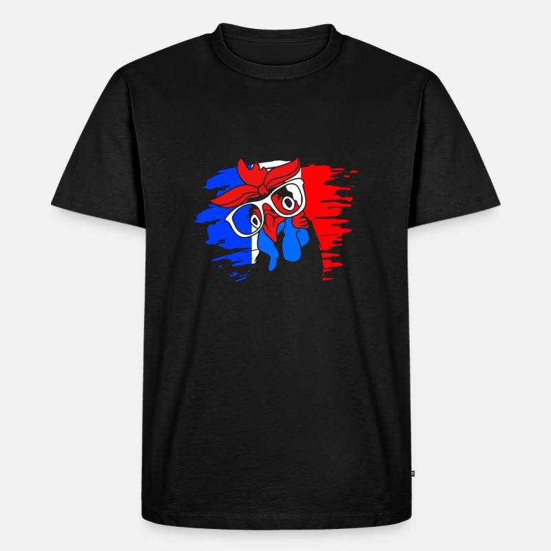 Frankreich - Männer Premium Bio T-Shirt - Schwarz