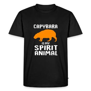 Capybara - Men's Premium Organic T-Shirt - black - Front - Nico (187cm)