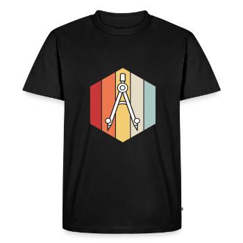 Architect - Men's Premium Organic T-Shirt - black - Front - Nico (187cm)