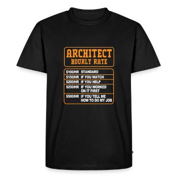Architecture - Men's Premium Organic T-Shirt - black - Front - Nico (187cm)
