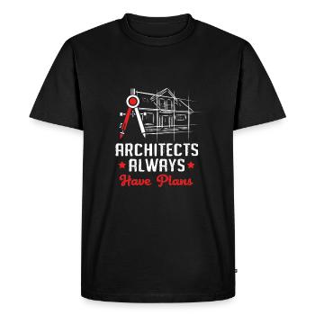 architect - Men's Premium Organic T-Shirt - black - Front - Nico (187cm)