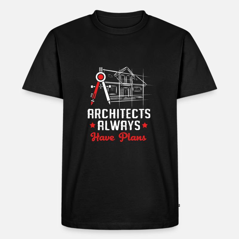 Architekt - Männer Premium Bio T-Shirt - Schwarz