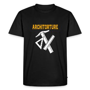 architecture - Men's Premium Organic T-Shirt - black - Front - Nico (187cm)
