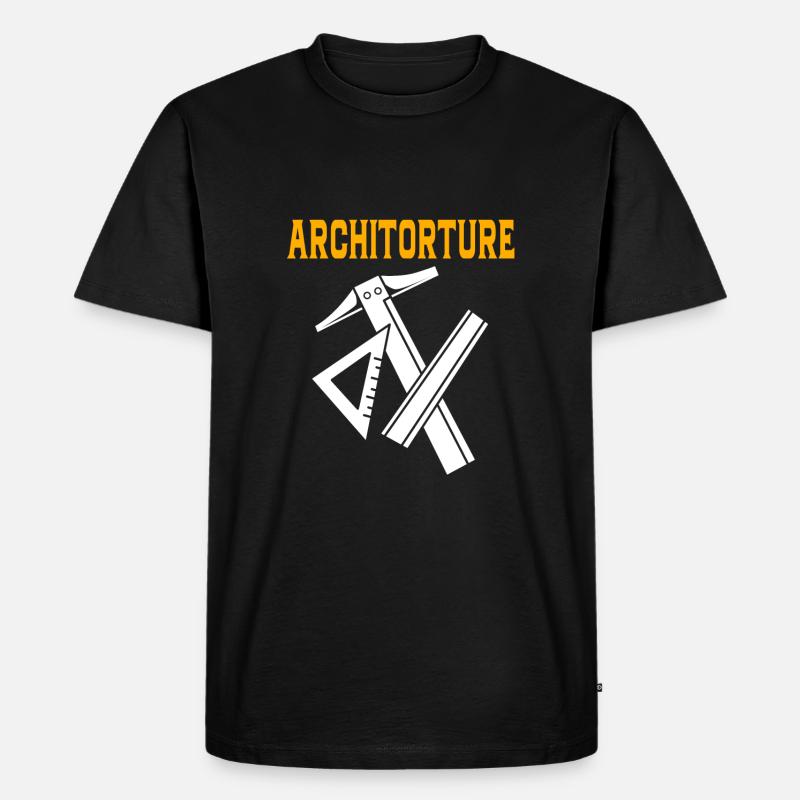 Architektur - Männer Premium Bio T-Shirt - Schwarz