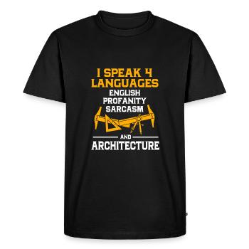 Architecte Architecture - T-shirt Premium bio Homme - noir - Devant - Nico (187cm)