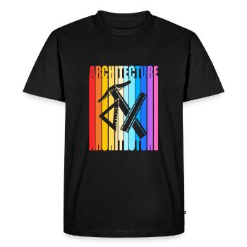 architect - Men's Premium Organic T-Shirt - black - Front - Nico (187cm)