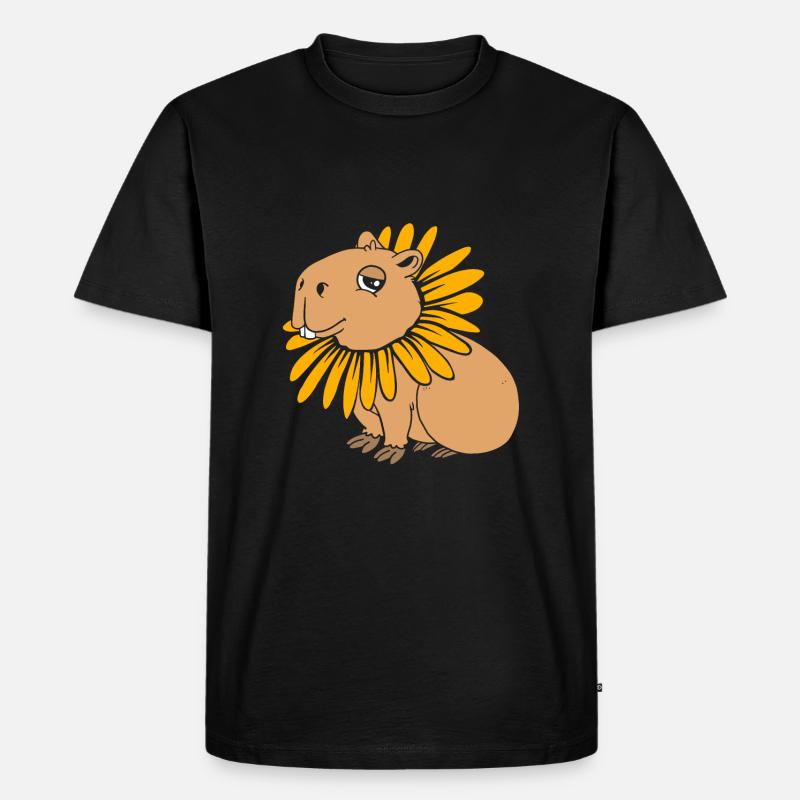 Capybara - Männer Premium Bio T-Shirt - Schwarz