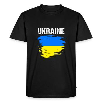 Ukraine - T-shirt Premium bio Homme - noir - Devant - Nico (187cm)