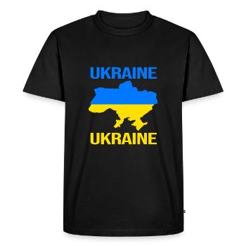 Ukraine - Men's Premium Organic T-Shirt - black - Front - Nico (187cm)