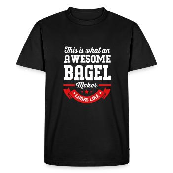 Bagel - Men's Premium Organic T-Shirt - black - Front - Nico (187cm)