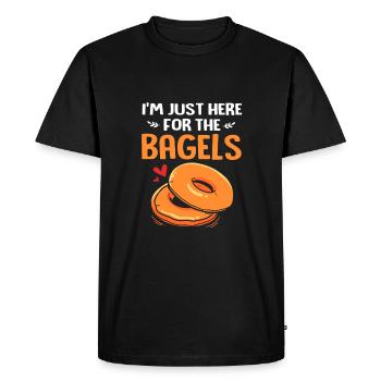 Bagel Bagels - T-shirt Premium bio Homme - noir - Devant - Nico (187cm)