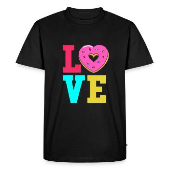 Bagel Bagels - T-shirt Premium bio Homme - noir - Devant - Nico (187cm)