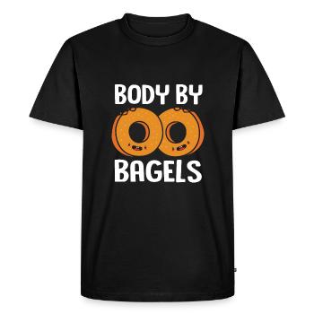 Bagel Bagels - T-shirt Premium bio Homme - noir - Devant - Nico (187cm)