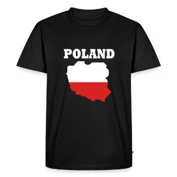 Poland Polish - Men's Premium Organic T-Shirt - black - Front - Nico (187cm)