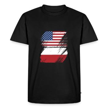 Pologne Polonais - T-shirt Premium bio Homme - noir - Devant - Nico (187cm)