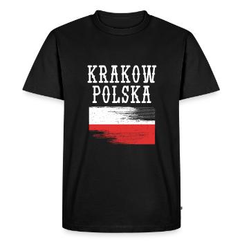 Poland Polish - Men's Premium Organic T-Shirt - black - Front - Nico (187cm)