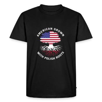 Poland Polish - Men's Premium Organic T-Shirt - black - Front - Nico (187cm)