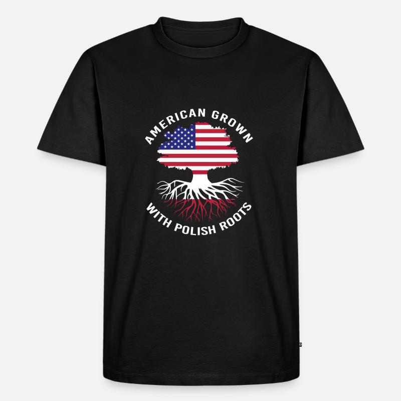 Polen Polnisch - Männer Premium Bio T-Shirt - Schwarz