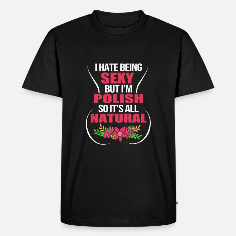 Polen Polnisch - Männer Premium Bio T-Shirt - Schwarz