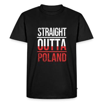 Poland Polish - Men's Premium Organic T-Shirt - black - Front - Nico (187cm)