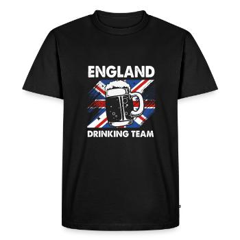 Angleterre Anglais - T-shirt Premium bio Homme - noir - Devant - Nico (187cm)