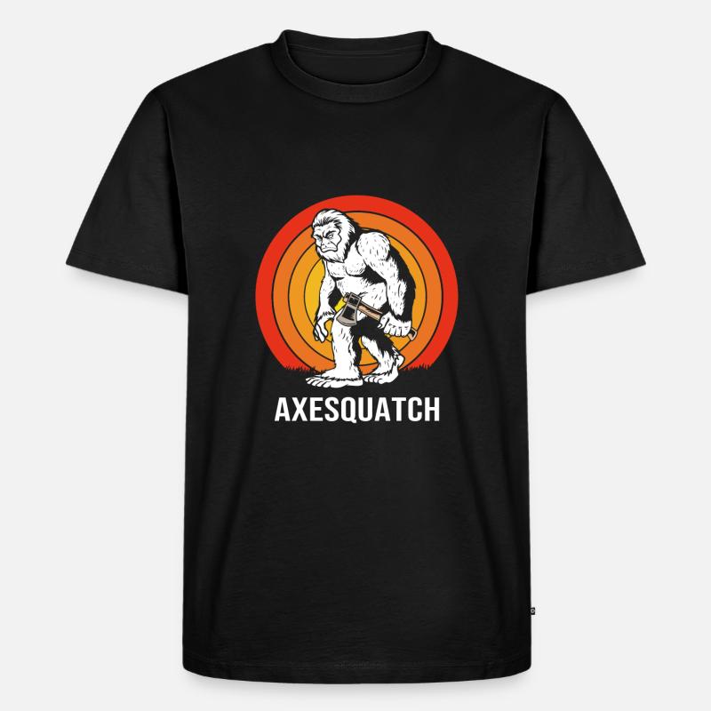 Axt Wurf - Männer Premium Bio T-Shirt - Schwarz